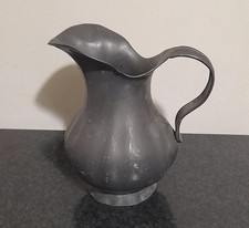 Antica Brocca Caraffa In Peltro Per Liquidi Acqua