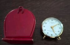 Orologio svizzero vintage Abercrombie & Fitch Looping con cassa in pelle rossa anni '40