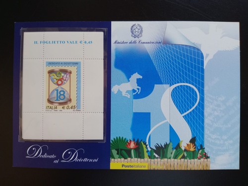 Foglietto blu per diciottenni - foglietto,