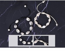 Bracciale Braccialetto Donna con Conchiglia Cordino Regolabile vari colore