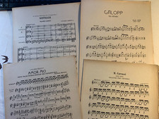 Spartiti musicali IL PLETTRO 1922-1936 mandolino-mandola e chitarra. 41-42-44-45