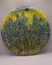 AZZINARI FRANCO 'I FIORI BLU' Piatto In Ceramica 1997 Tiratura LimitataN°297/300