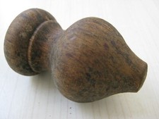 PUNTA TERMINALE BASTONE TENDA LEGNO PUNTALE VINTAGE D'EPOCA