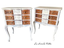 Coppia comodini vintage shabby - coppia,