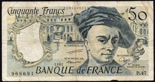 FRANCIA 1987 -152c- BB banconota 50 franchI Quentin de la Tour  #S#YEU