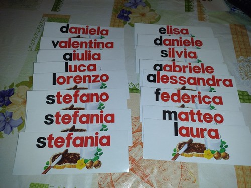 Adesivi nomi nutella ferrero - adesivi,