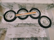 4 RUOTE NERE PER GIOCATTOLI AUTO EPOCA, 170X38,CM. 23, GIORDANI NUOVE DELL'EPOCA