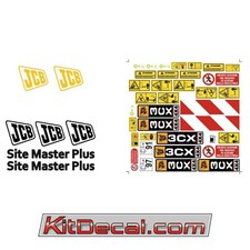 Kit Adesivi Stickers Decalcomanie JCB 3CX 4x4 Grafiche Complete Ricambio Terna