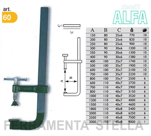 Strettoio marca alfa morsetto - strettoio,