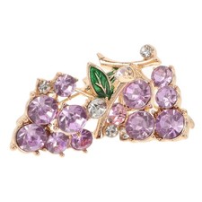  2 Pezzi Spilla Uva Viola Miss