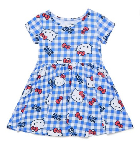Abito gingham blu bambina - abito, con