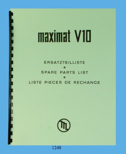 Manuale elenco ricambi tornio