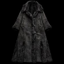 Cappotto afgano nero vintage