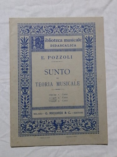 Sunto teoria musicale e - di,