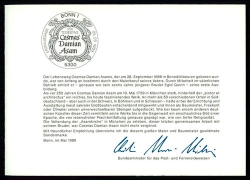 Cartolina ministro germania - ministro,