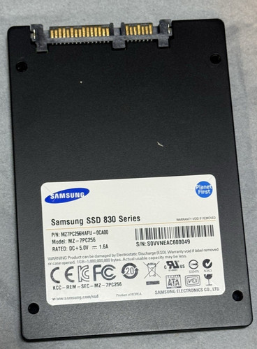 Samsung 830 series 256gb ssd - 256gb,