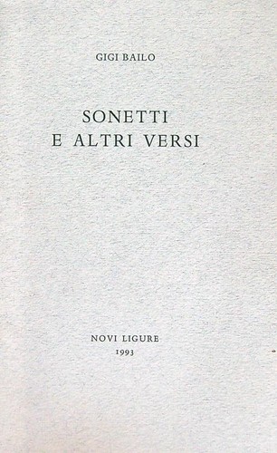 Sonetti altri versi bailo - e,