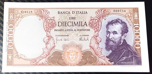 10000 lire michelangelo - lire,