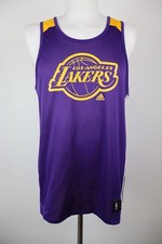 ADIDAS NBA L.A. LAKERS MAGLIA CANOTTA BASKET NBA UOMO M MAN JERSEY DOUBLE FACE