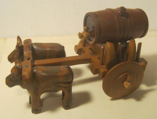 Carrello buoi legno - buoi, in