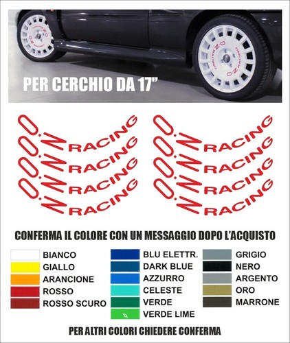 Adesivi kit cerchi racing - adesivi,