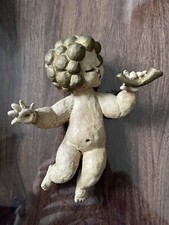 Angelo cherubino vintage fatto a mano in ceramica italiana putto di Thun degli anni 60