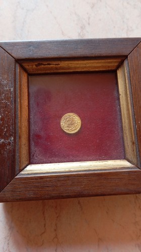 Quadretto con moneta oro - moneta, d'oro