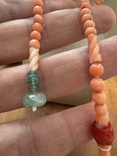 Collana Coralli Rosa E Smeraldo