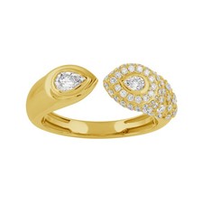 Anello a fascia aperta in oro