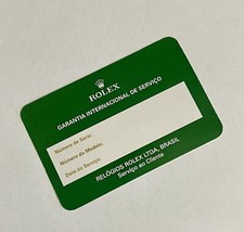 ROLEX Certificate Service Card