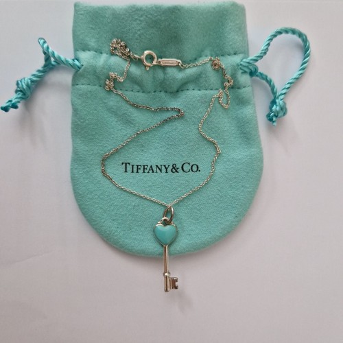 Collana chiave cuore - , smaltato