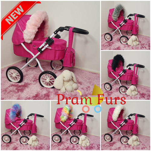 Bambole pram lusso pelliccia - bambole,