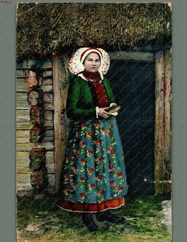 Feldpost frau tracht polin - ak,