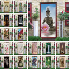 Statua Buddha autoadesiva porta loto adesivo murales carta da parati impermeabile
