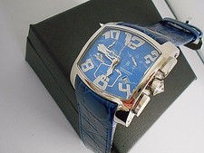 Orologio Chronotech Uomo CT.7703M/03 Rettangolare Pelle Blu Data Nuovo