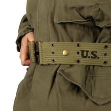 WW2 US Olive Belt - Brass -