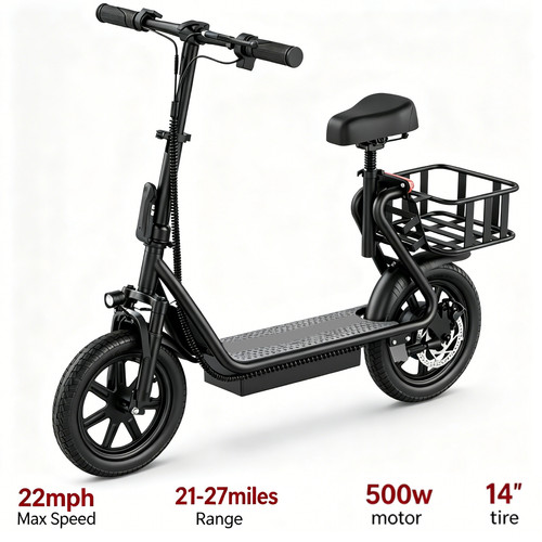 Electric scooter with seat - electric,
