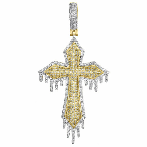 Ciondolo croce goccia oro - in,
