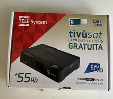 DECODER HD SATELLITARE TIVÙSAT  SENZA SCHEDA TELESYSTEM TS9018HEVC  PARI AL NUOV