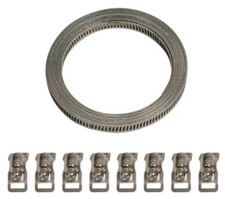 Kit Nastro Acciaio con 8 Morsetti  300 cm  Manutenzione Tubi Raccordi - C70023