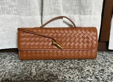 Borsa intrecciata marrone -