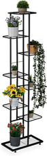 Scaffale Portapiante, 8 Ripiani in Metallo, Scala Portafiori, Supporto 9 Vasi Di