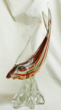 Grande scultura pesce in vetro