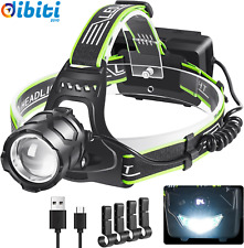 Luce Frontale Torcia Frontale Led Ricaricabile Lampada Frontale 90000 Lumen 9000