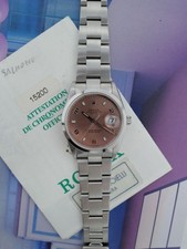 Rolex Date Ref.15300 Case Steel 34 Mm Automatic Salmon Dial Oyster  Box Paper