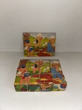 Puzzle Vintage a cubetti con Film Disney.  6 combinazioni disponibili
