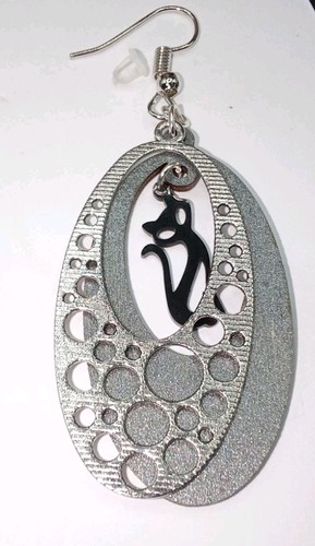 Boucle oreille bois acier - boucle,