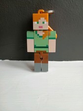 Minecraft Buddies ALEX Backpack Clip Hanger Figure Keychain.  