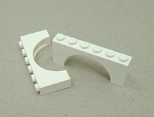LEGO 2 x 15254 Arco bianco 1 x 6 x 2 - Piano superiore medio spessore senza rinf