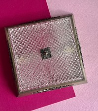 ? Plafoniera Vintage Quadrata Vetro Metallo OMA MADE IN ITALY